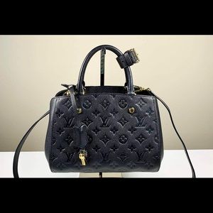 SOLD Louis Vuitton Montaigne BB Black Leather